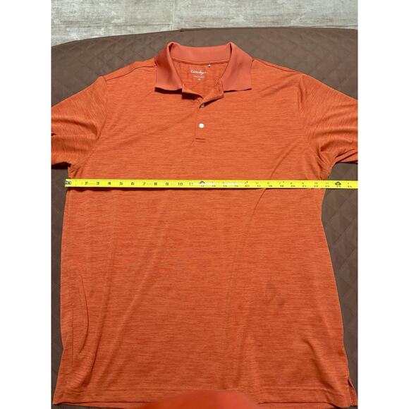 Men’s Walter Hagen Essentials Space Dye Solid Golf Polo in Orange - Size XL - Picture 9 of 9